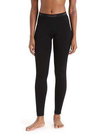 Black Women's Icebreaker Merino 260 Tech Thermal Leggings | USA 1553VRWD